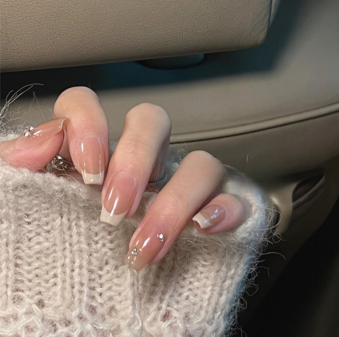 10Pcs Short Square French Hand - огляд і ціна Nail Art French Nails