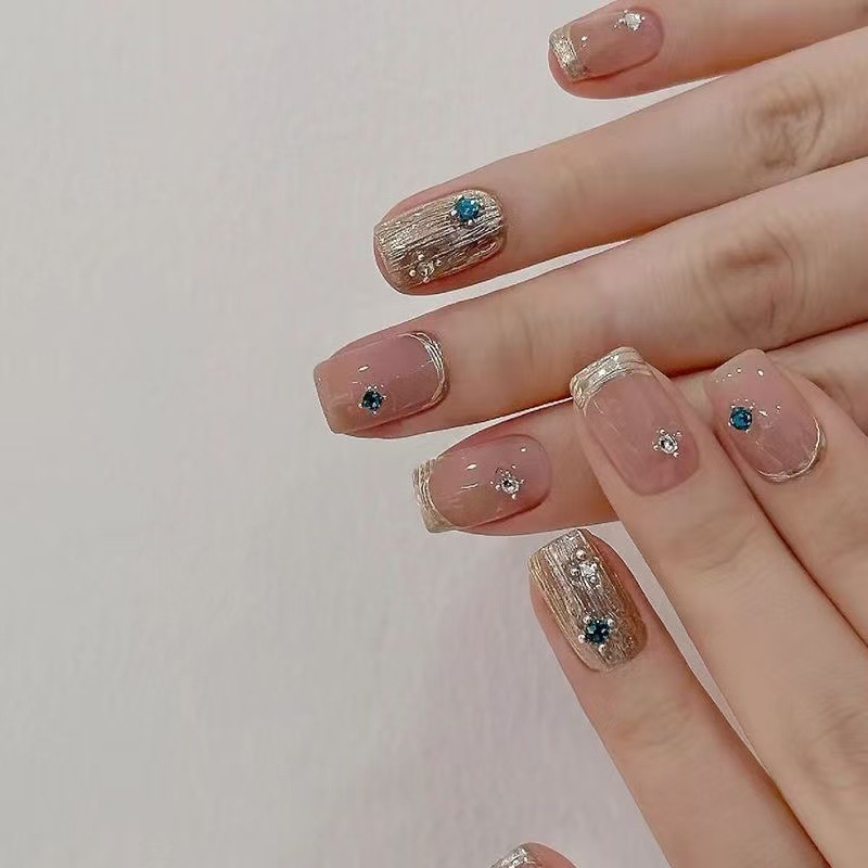 10Pcs Short Square French Hand - огляд і ціна Nail Art French Nails