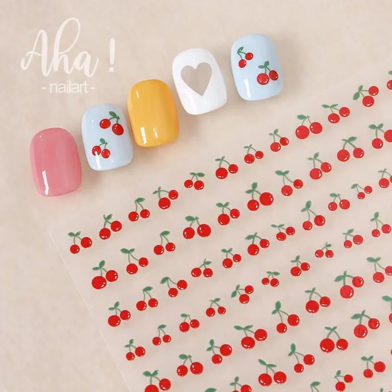 1sheet 3D Sweet Cherry Fruit N - огляд і ціна Nail Art Maroon