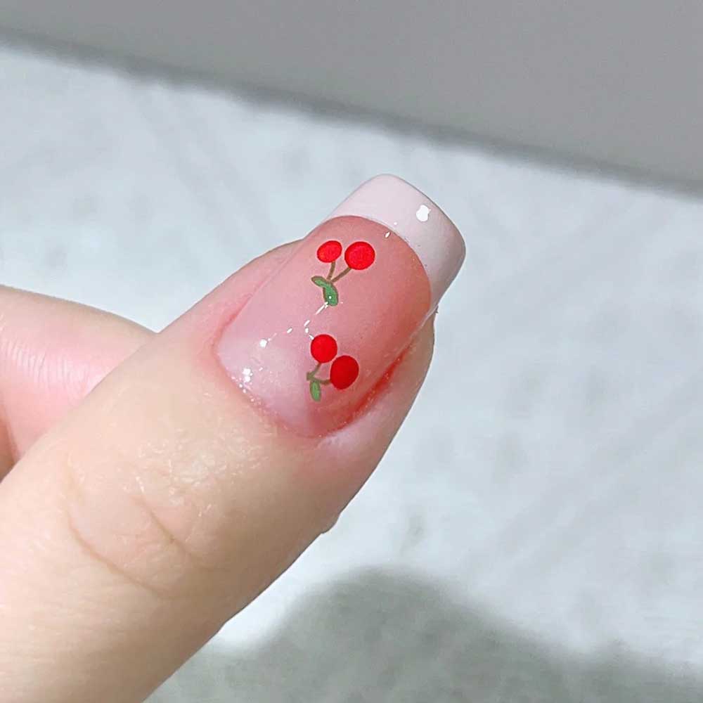 1sheet 3D Sweet Cherry Fruit N - огляд і ціна Nail Art Maroon