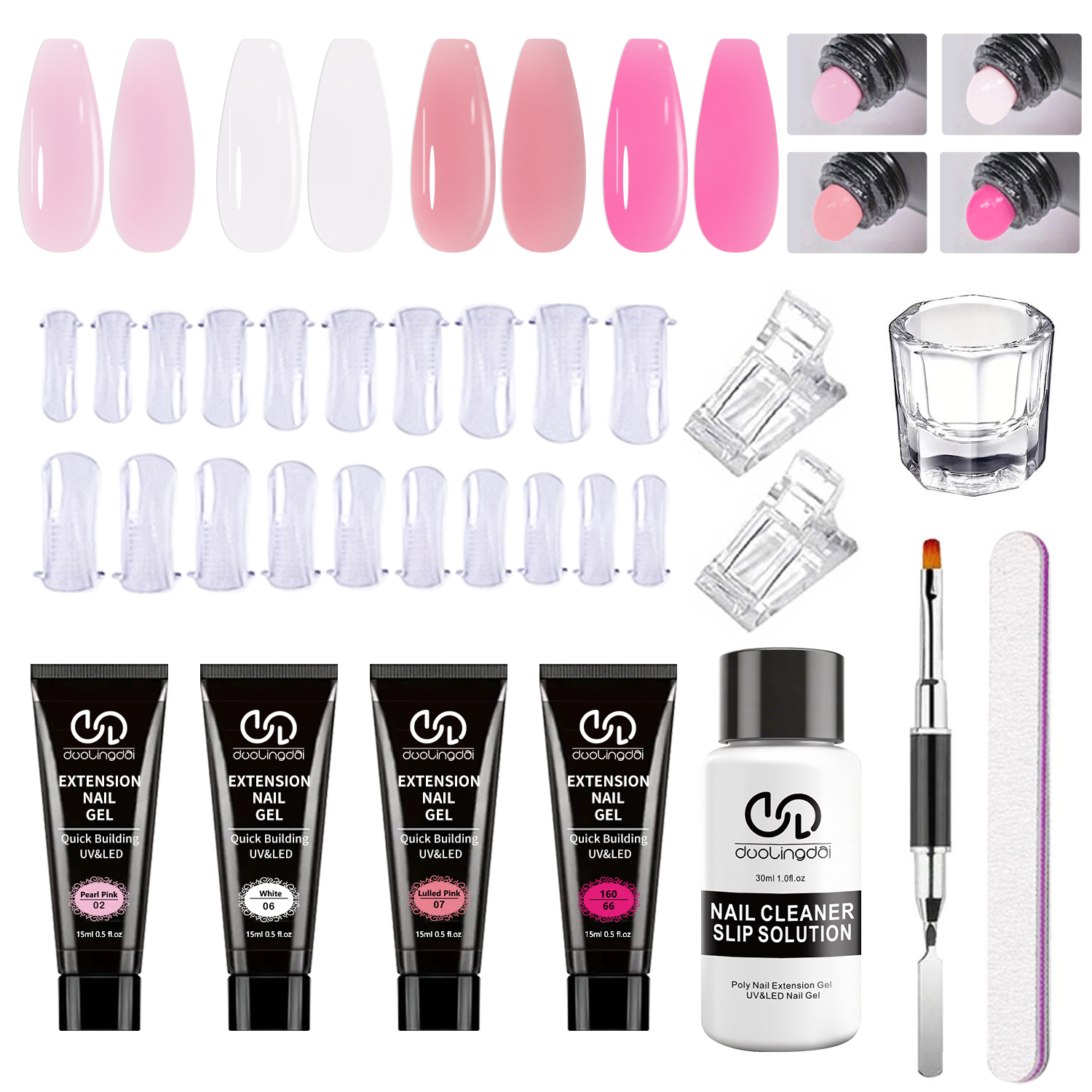 Poly Gel Nail Kit Starter: 4 C - огляд і ціна Polygel Nail Kit