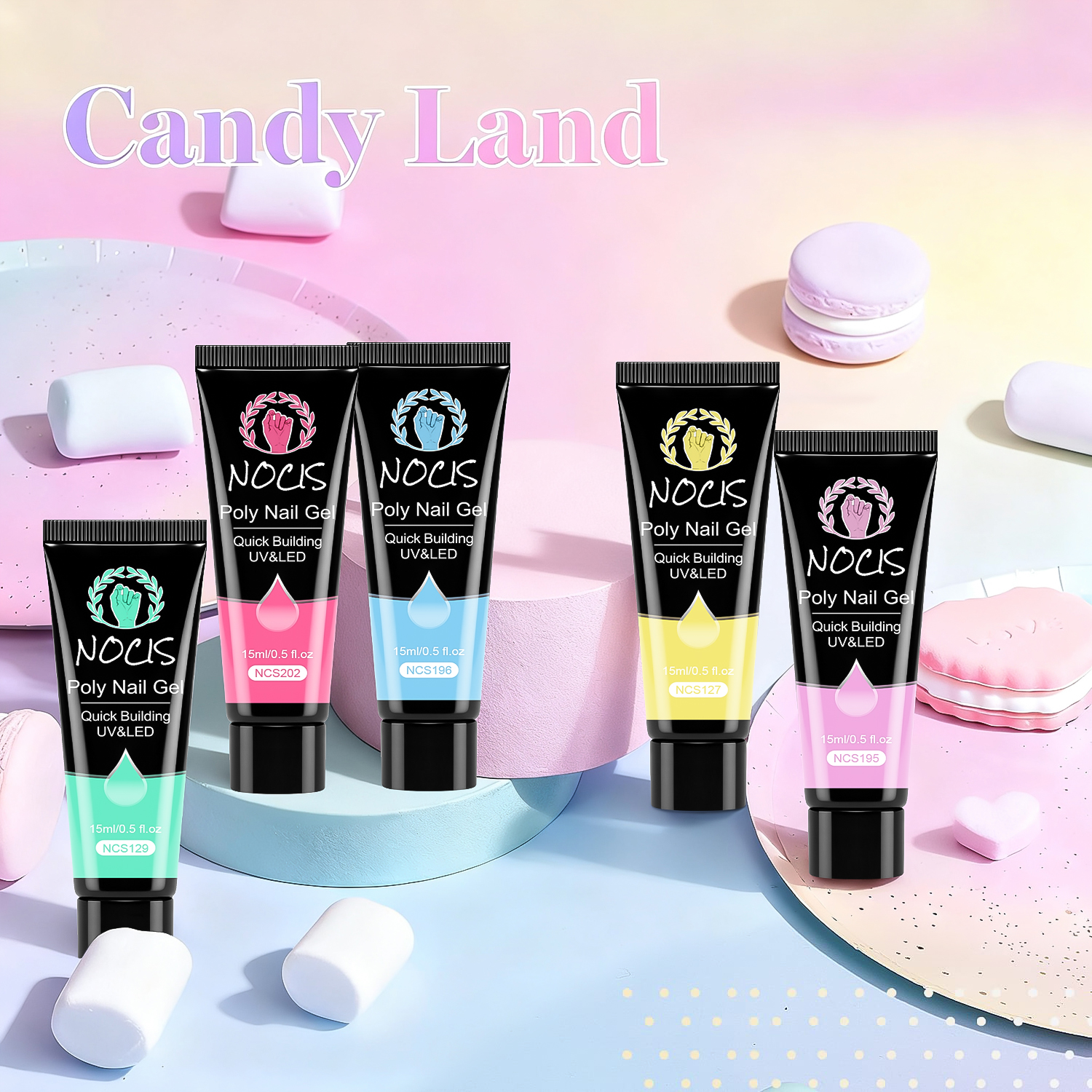 NOCIS Poly Nail Gel Kit-5 Colo - огляд і ціна Polygel Nail Kit