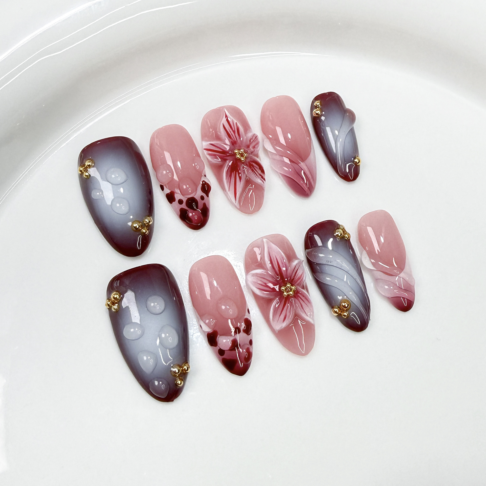 10Pcs Handmade Elegant French  - огляд і ціна Nail Art French Nails