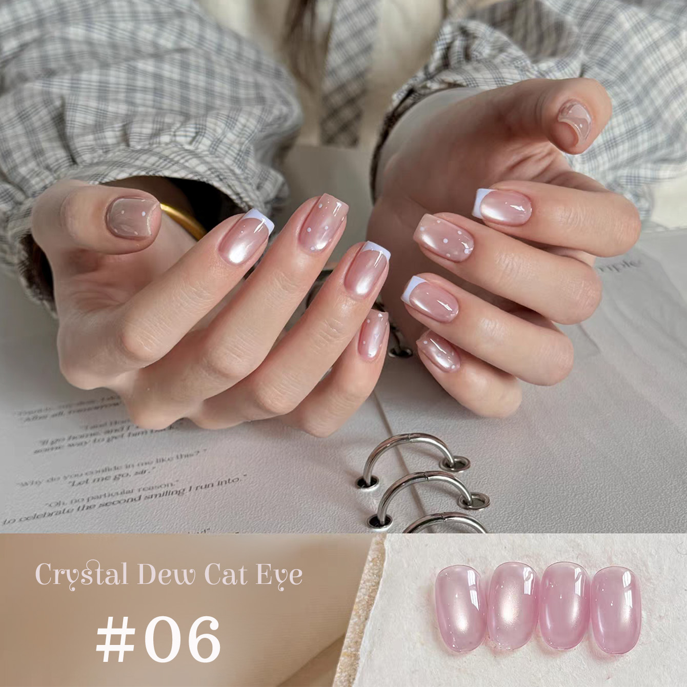SHAKA 1-9PCS Ice Transparent C - огляд і ціна Nail Art Cat Eye Pink