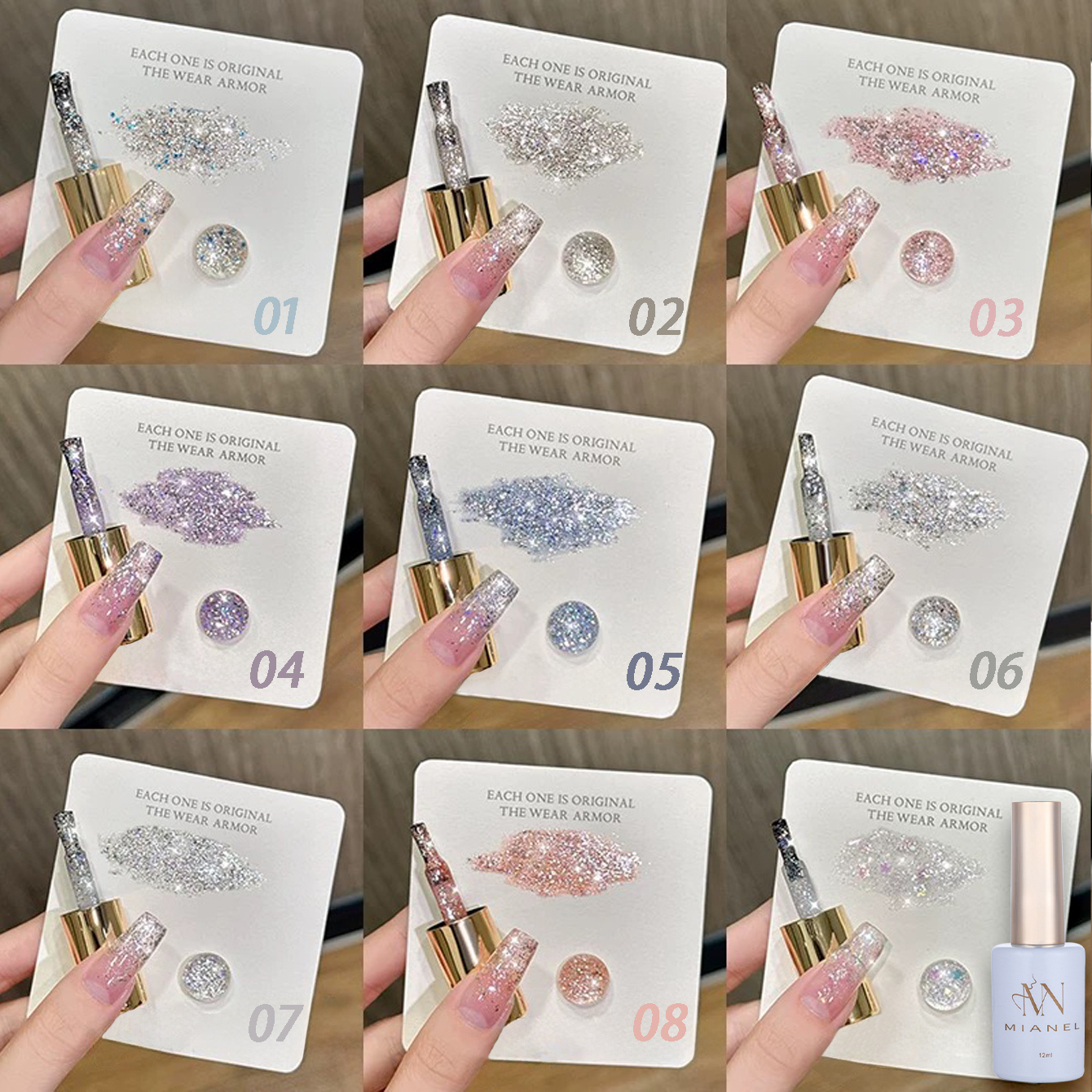 MIANEL 1-12PCS Star-chasing Mo - огляд і ціна Nail Art Maroon