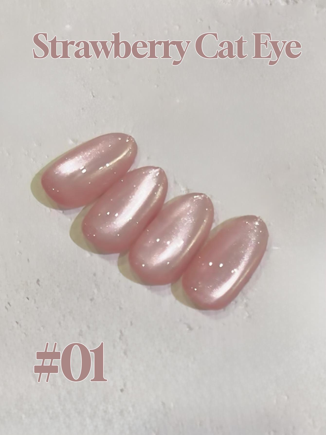 1-12pcs PSK New Whitening Stra - огляд і ціна Nail Art Cat Eye Pink
