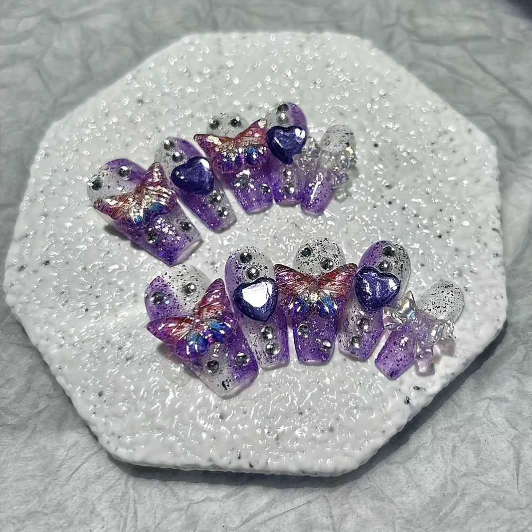 10 Pieces Purple Fantasy Butte - огляд і ціна Nail Art Red
