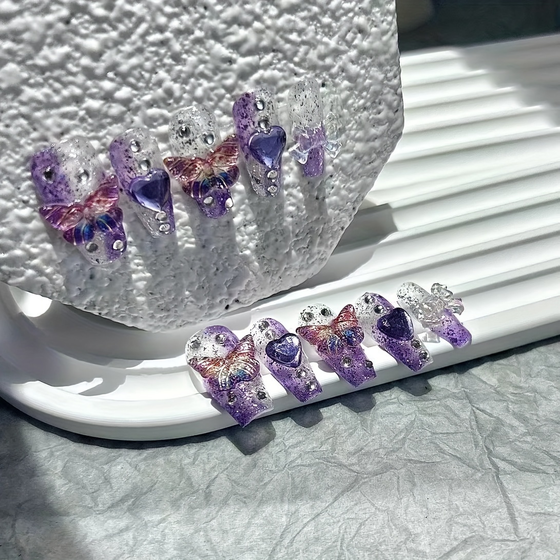 10 Pieces Purple Fantasy Butte - огляд і ціна Nail Art Red