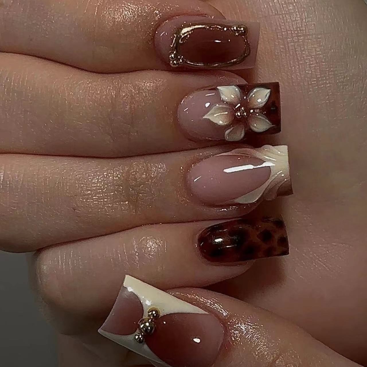 Short square fake nails for wo - огляд і ціна Nail Art Press On