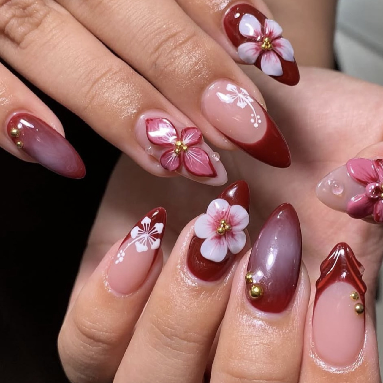 24pcs Red French Press on Nail - огляд і ціна Nail Art French Nails