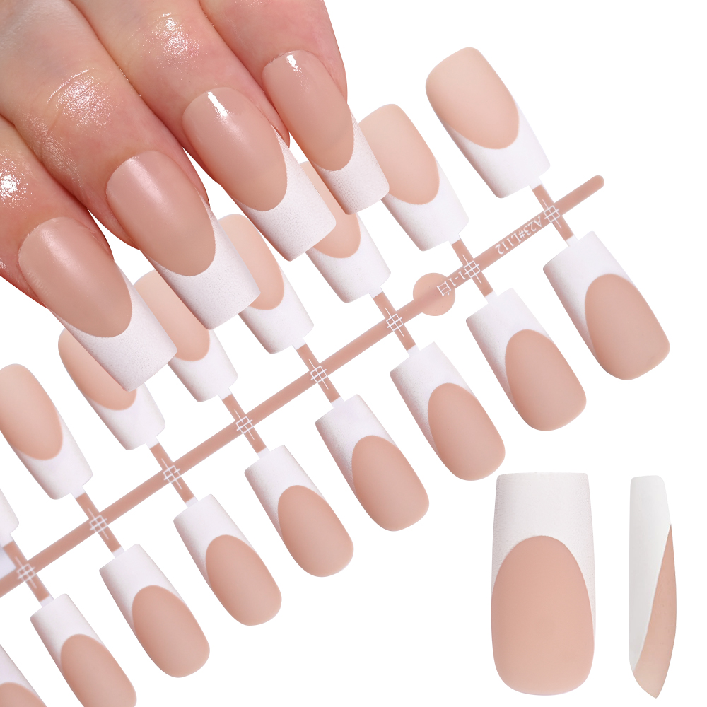 120Pcs Nude French Fake Nails  - огляд і ціна Nail Art Press On