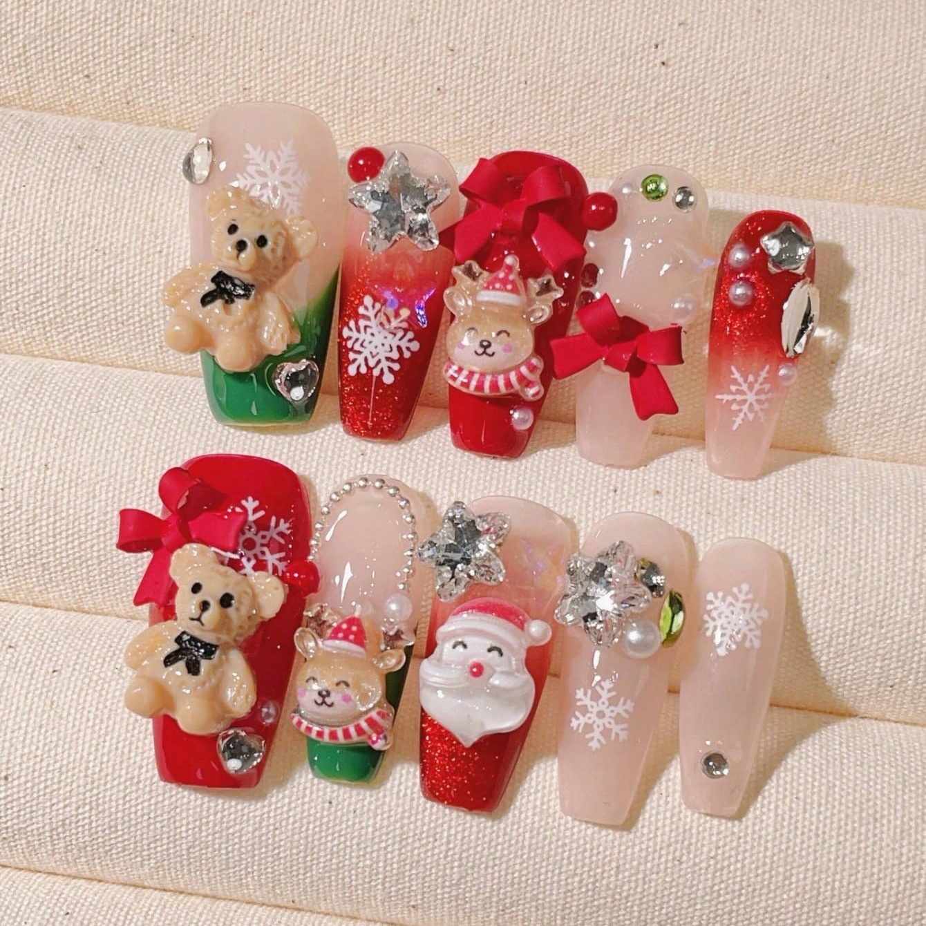 10pcs handmade coffin shaped n - огляд і ціна Nail Art Red