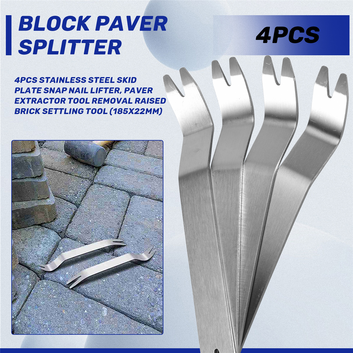 A06K 4Pcs Stainless Steel Skid - огляд і ціна Nail Art Remover
