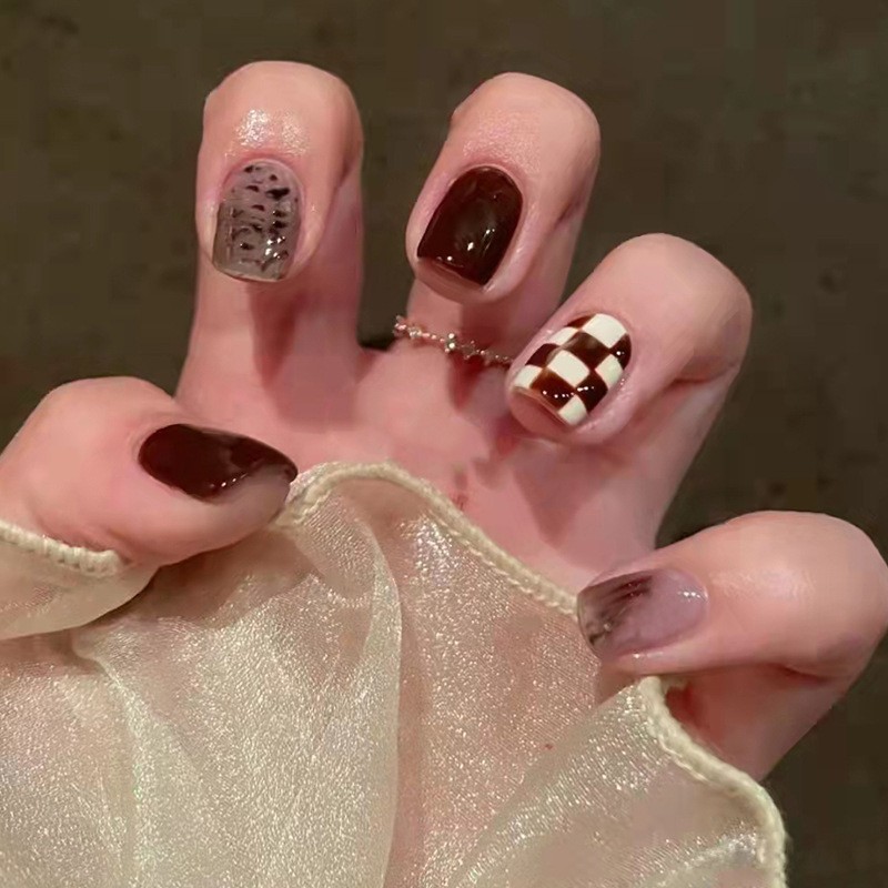 24Pcs Solid Color Press on Nai - огляд і ціна Nail Art Press On