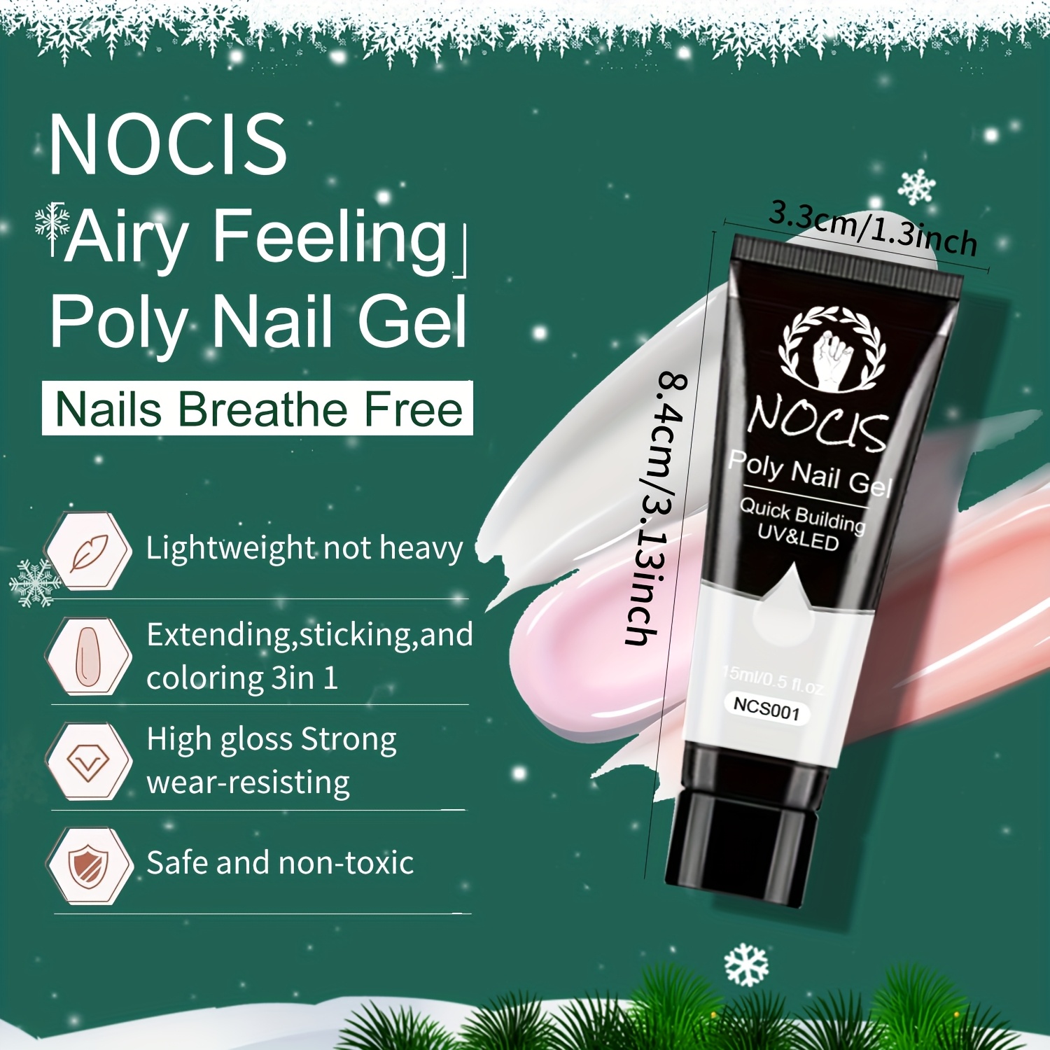 NOCIS Poly Nail Extension Gel  - огляд і ціна Polygel Nail Kit